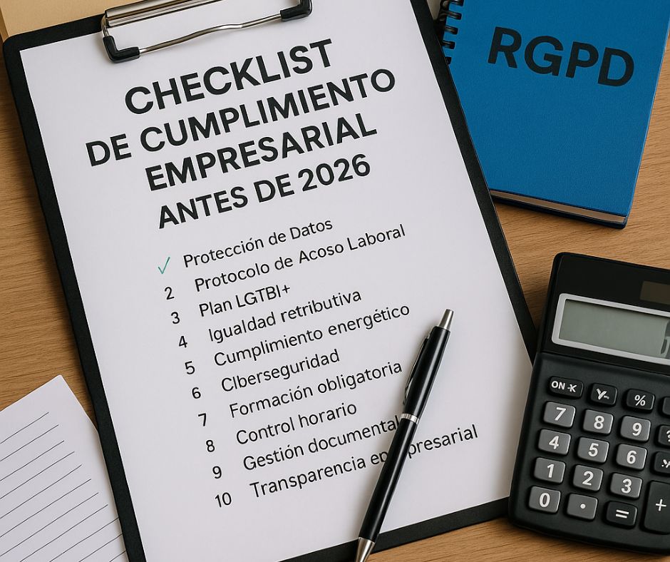Documentos y elementos de cumplimiento normativo revisados por una empresa antes de 2026.