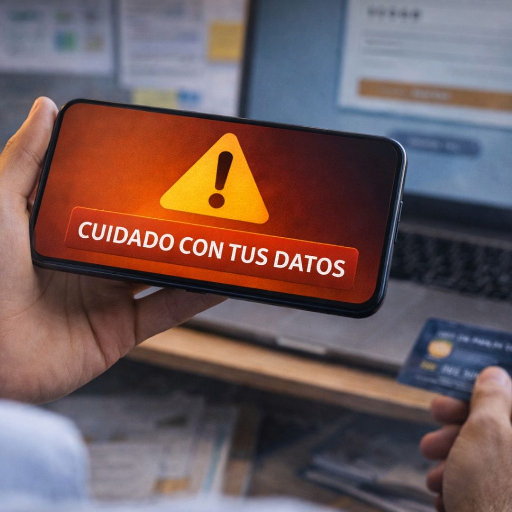 Uso de dispositivos digitales y riesgos al proporcionar datos personales